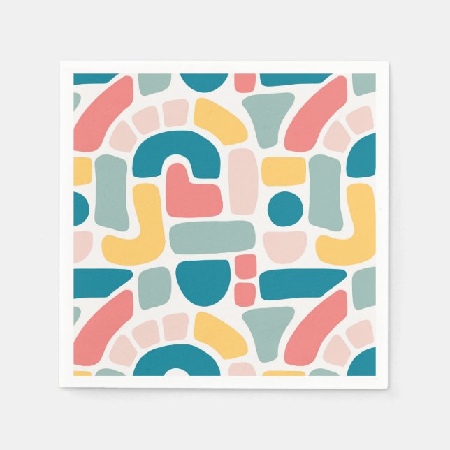 Colourful Abstract Pattern Napkin (Front)