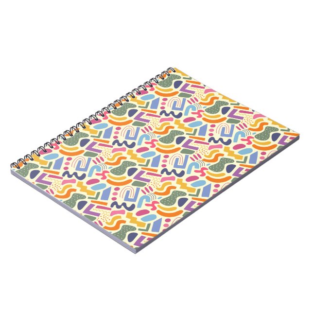 Colourful Abstract Pattern Notebook (Left Side)