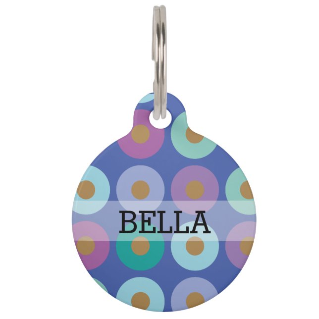 Colourful Abstract Pattern  Pet Tag (Front)