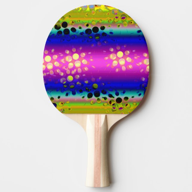 Colourful Abstract Pattern Ping Pong Paddle (Front)