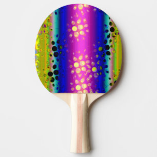 Colourful Abstract Pattern Ping Pong Paddle