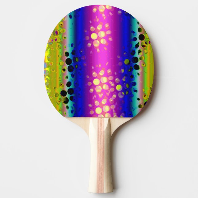 Colourful Abstract Pattern Ping Pong Paddle (Front)