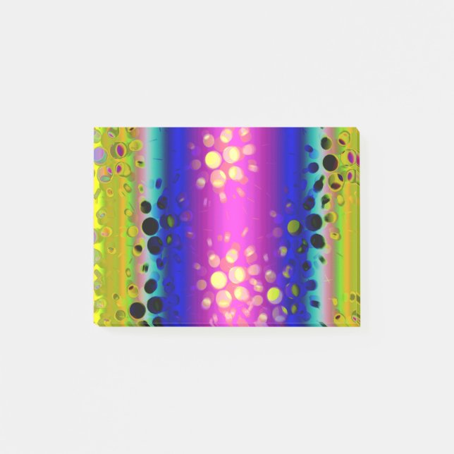 Colourful Abstract Pattern Post-it Notes (Front)