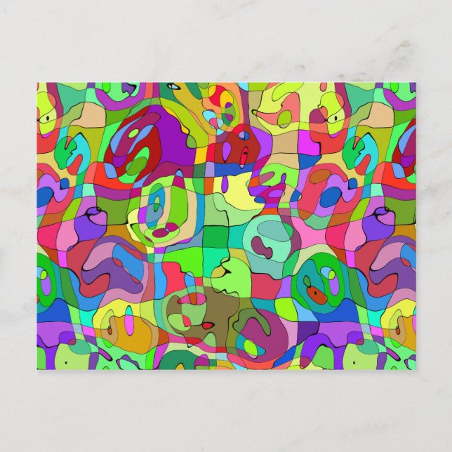 colourful abstract pattern Postcard (Front)