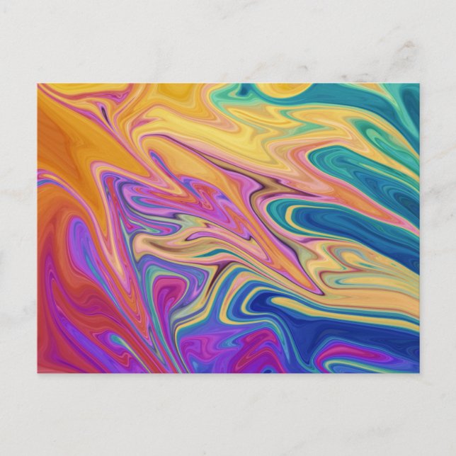 Colourful abstract pattern postcard (Front)