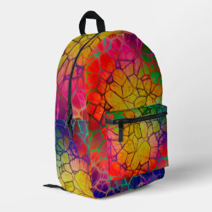 Colourful Abstract Pattern Printed Backpack