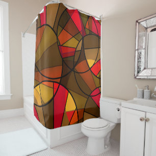 Colourful abstract pattern shower curtain