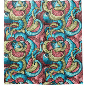 Colourful Abstract Pattern Shower Curtain