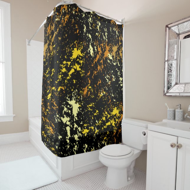 Colourful Abstract Pattern Shower Curtain (In Situ)