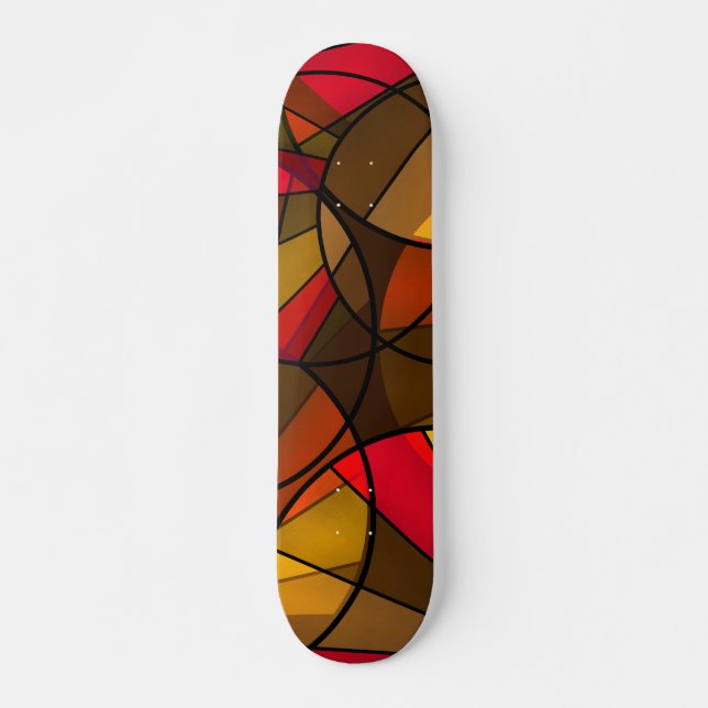 Colourful abstract pattern skateboard (Front)