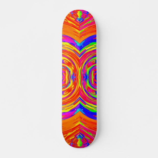 Colourful Abstract Pattern Skateboard (Front)
