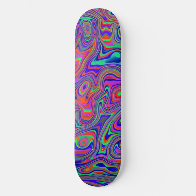 Colourful Abstract Pattern Skateboard (Front)