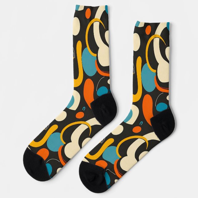 Colourful Abstract Pattern Socks (Left)