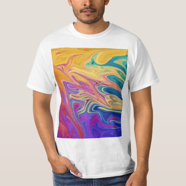 Colourful abstract pattern T-Shirt (Front)