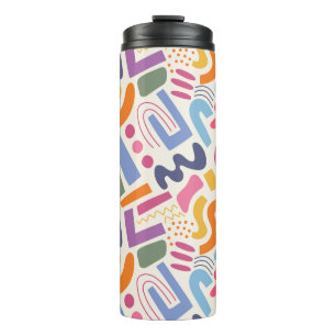 Colourful Abstract Pattern Thermal Tumbler