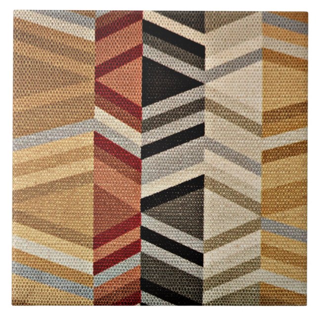 Colourful Abstract Pattern Tile (Front)