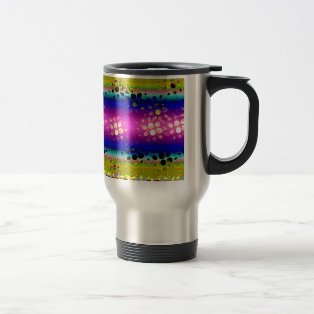 Colourful Abstract Pattern Travel Mug (Right)