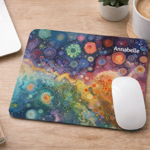 Colourful Abstract Pattern Vibrant Artistic Style Mouse Mat