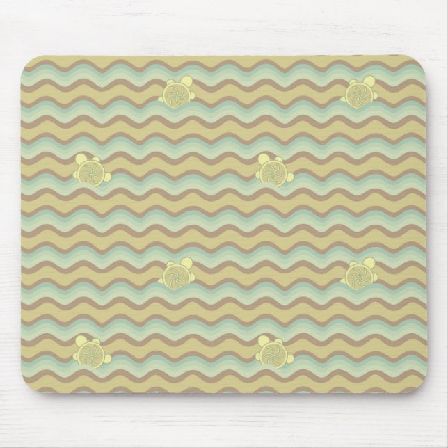 colourful abstract pattern, waves mouse mat (Front)