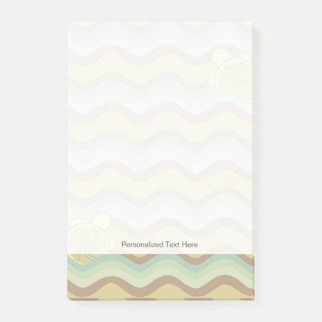 colourful abstract pattern, waves post-it notes (Front)