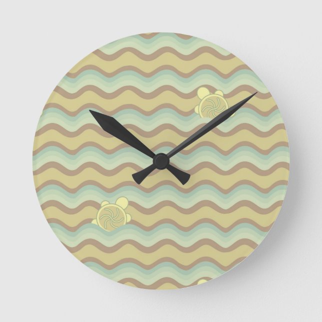 colourful abstract pattern, waves round clock (Front)