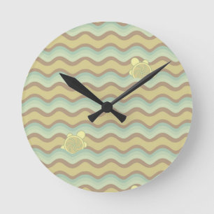colourful abstract pattern, waves round clock