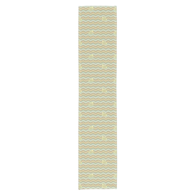 colourful abstract pattern, waves short table runner (Front)