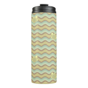 colourful abstract pattern, waves thermal tumbler