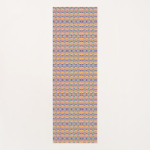 Colourful abstract pattern with a grid yoga mat