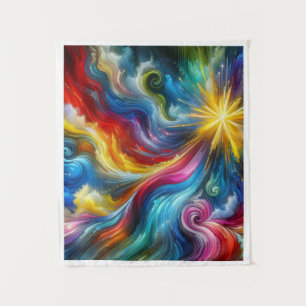 Colourful Abstract Patterned Tapestry