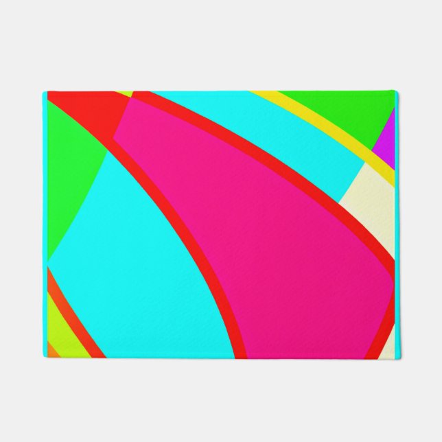 Colourful Abstract Patterns Art Doormat (Front)