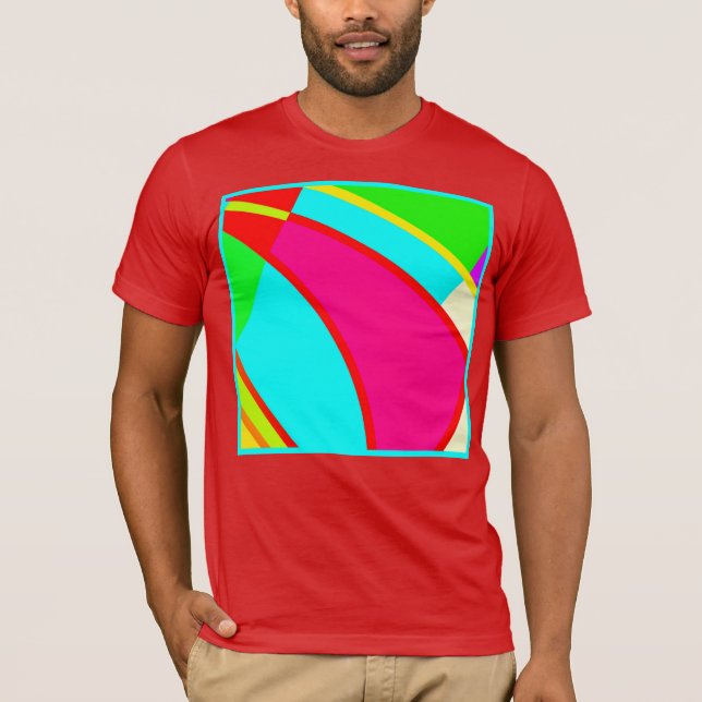 Colourful Abstract Patterns Art T-Shirt (Front)
