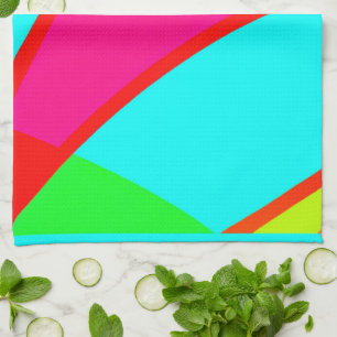 Colourful Abstract Patterns Art Tea Towel