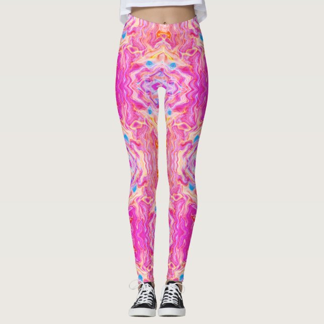 Colourful Abstract Patterns Leggings (Front)