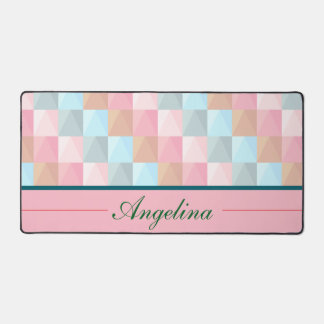 Colourful Abstract Personalised Desk Mat