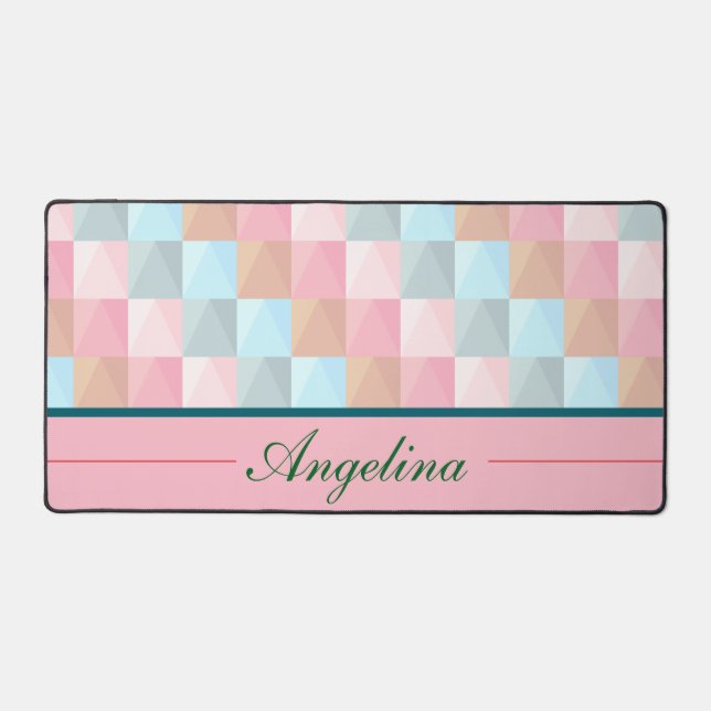 Colourful Abstract Personalised Desk Mat (Front)