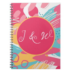 Colourful Abstract Personalised Notebook