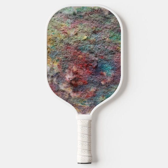 Colourful Abstract Pickleball Paddle (Front)