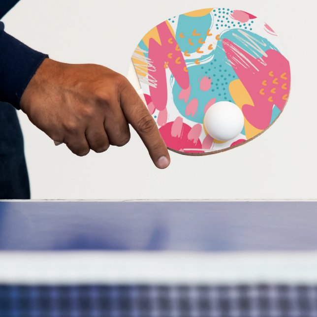 Colourful Abstract Ping Pong Paddle (Insitu)