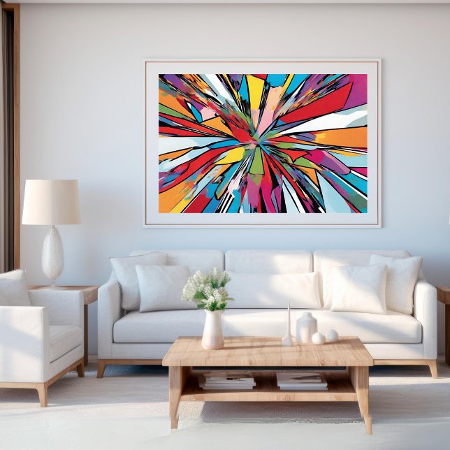 Colourful Abstract Pop Art Design Poster (Colorful Abstract Pop Art Design Poster)