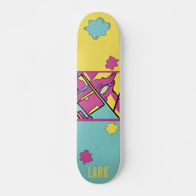 Colourful Abstract Pop Art Personalised Skateboard (Front)