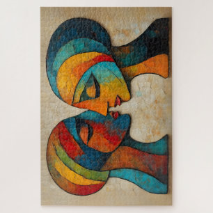 Colourful Abstract Portrait Puzzle