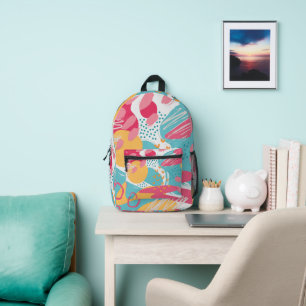 Colourful Abstract Printed Backpack
