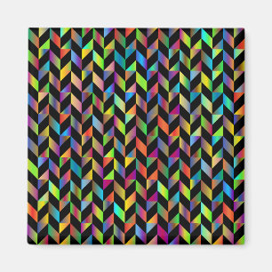 Colourful Abstract Prismatic Pattern Magnet
