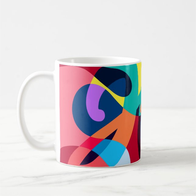 Colourful Abstract Psychedelic Liquid Background Coffee Mug (Left)