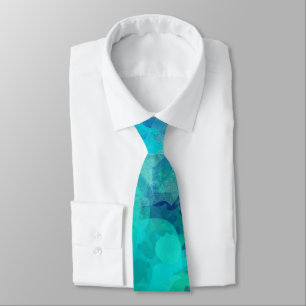 Colourful Abstract Purple Blue Alcohol Ink Tie