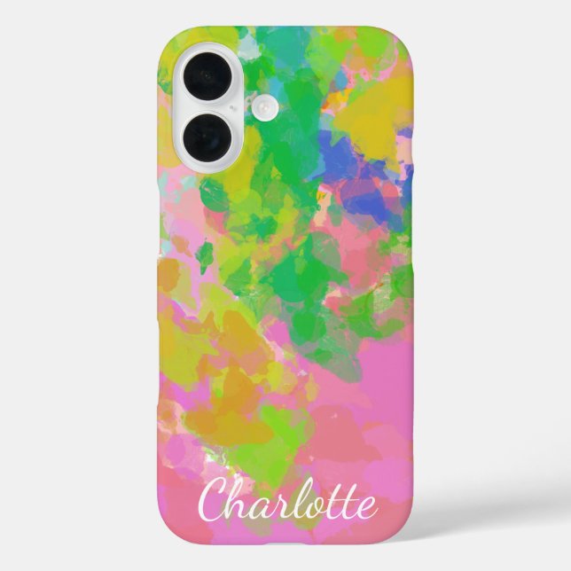 Colourful Abstract Rainbow Painting Personalised Case-Mate iPhone Case (Back)