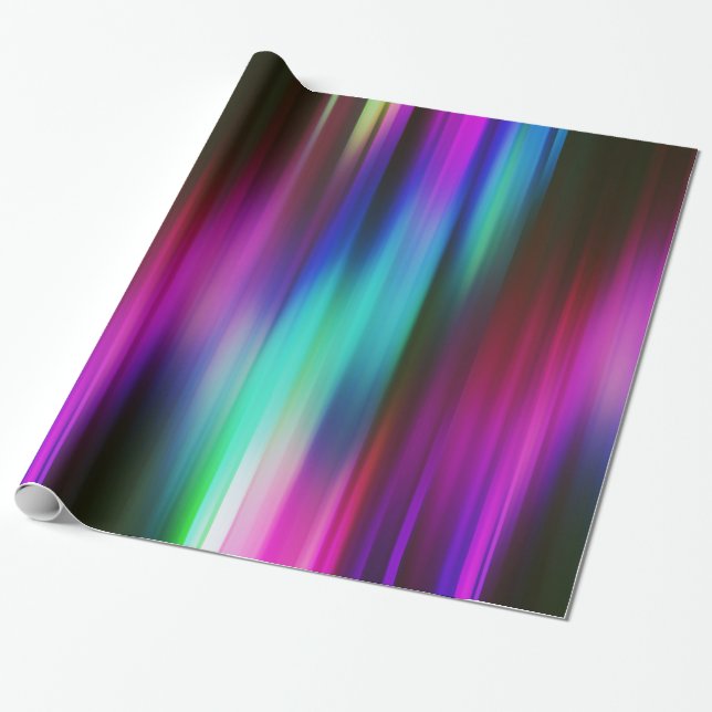 Colourful Abstract Rays Wrapping Paper (Unrolled)