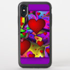 Colourful Abstract & Red Hearts
