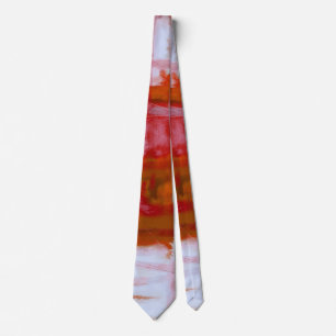 Colourful Abstract Red Pink Orange Tie Homecoming